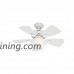 Hunter Fan 34" Snow White Finish Ceiling Fan with Painted Cased White Glass Light Kit (Certified Refurbished) - B01M69LRJJ